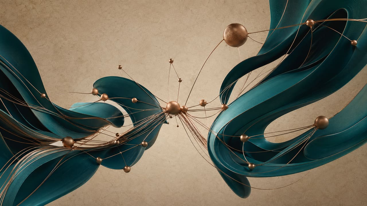 Abstract visualisation of a connected CRM pipeline